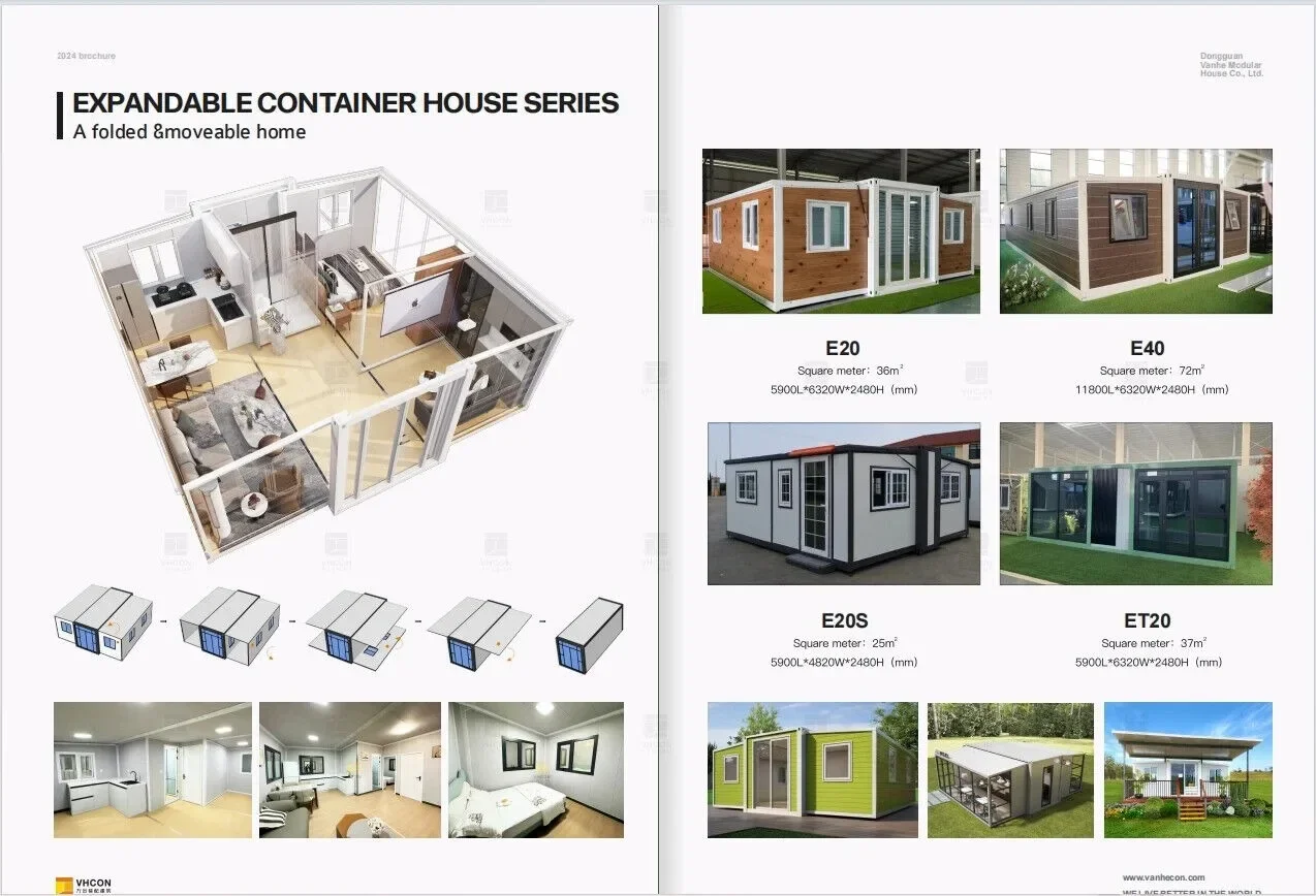 Sustainable Living Homes - Maßgeschneiderte, vorgefertigte, faltbare Café-Containerhäuser, erweiterbare Tiny